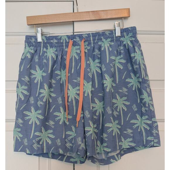 Chubbies Blue with Green Palm Trees 5.5" Men's - Picture 1 of 4